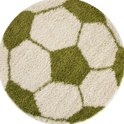Fun Rund Børnetæppe Fodbold - Grøn