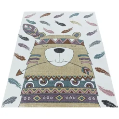 Funny Børnetæppe Bjørn - Gul