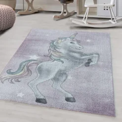Funny Børnetæppe Enhjørning - Violet