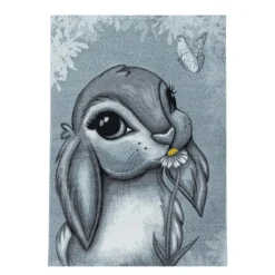 Funny Børnetæppe Kanin - Blå