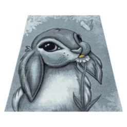 Funny Børnetæppe Kanin - Blå