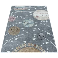 Funny Børnetæppe Rumskib - Grå