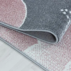 Funny Rund Børnetæppe - Pink