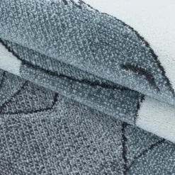 Funny Rund Børnetæppe Dinosaur - Blå