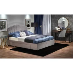 GABRIELLA 160x200cm seng med skuffe - LyseGrå