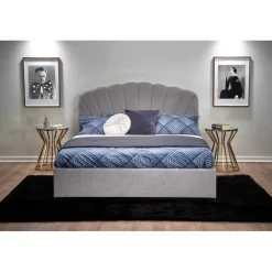 GABRIELLA 160x200cm seng med skuffe - LyseGrå