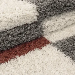 Gala Rund Shaggy tæppe Ternet - Terra