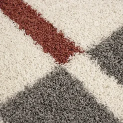 Gala Rund Shaggy tæppe Ternet - Terra