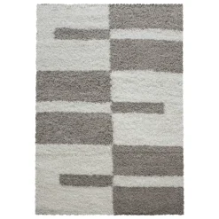 Gala Shaggy tæppe Ternet - Beige