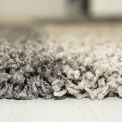 Gala Shaggy tæppe Ternet - Brun