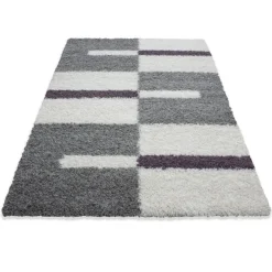 Gala Shaggy tæppe Ternet - Lilla