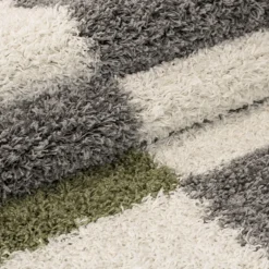 Gala Shaggy tæppe Ternet - Grøn