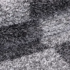 Gala Shaggy Tæppeløber Ternet - Grå