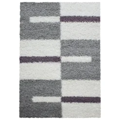 Gala Shaggy Tæppeløber Ternet - Lilla