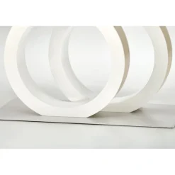 GALARDO Spisebord med udtræk, Hvid / guld