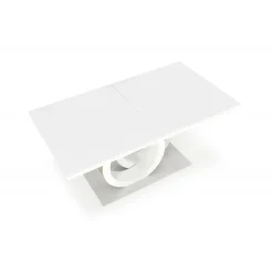 GALARDO Spisebord med udtræk, Hvid / guld