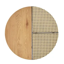 GARMINA sæt af to sofaborde, guldegetræ / Sort