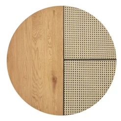 GARMINA sæt af to sofaborde, guldegetræ / Sort