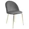 Geneve Spisebordsstol Grå med ben i messing look