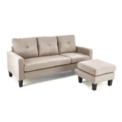 GERSON sofa med osmannisk, - Beige