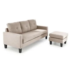 GERSON sofa med osmannisk, - Beige
