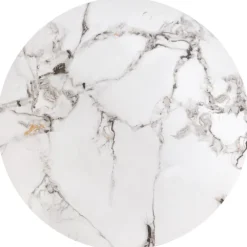 GILDA sæt med tre sofaborde, Hvid marmor / Sort