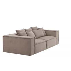 Gillholmen 3 personers Sofa - Brun Fløjl
