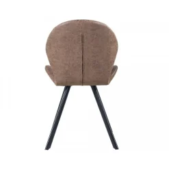 Giovani spisebordsstol - Brun tekstillæder