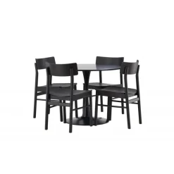 Glade bord og Montros stole spisebordssæt