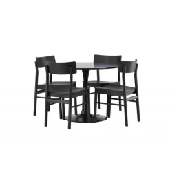 Glade bord og Montros stole spisebordssæt