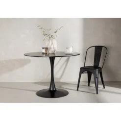 Glade Rundt spisebord Ø100 - Sort