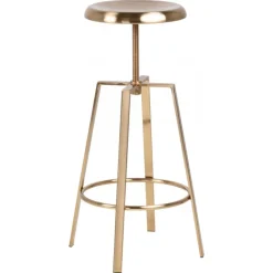 Goose barstol guldfarvet metal