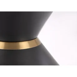 GORETTI sofabord Ø80cm Hvid marmor / Sort