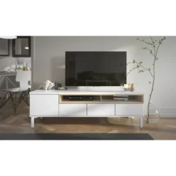 Gotland tv-bord - Hvid/Eg