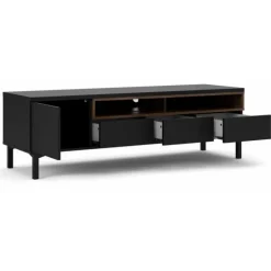 Gotland tv-bord - Sort/Valnød