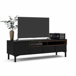 Gotland tv-bord - Sort/Valnød