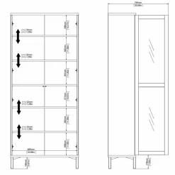 Gotland vitrine - Hvid/Eg