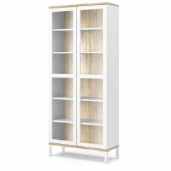 Gotland vitrine - Hvid/Eg