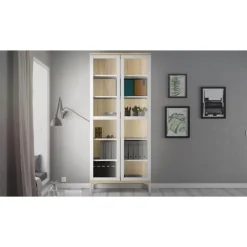 Gotland vitrine - Hvid/Eg