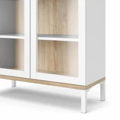 Gotland vitrine - Hvid/Eg