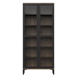 Gotland vitrine - Sort/Valnød