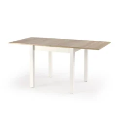 GRACJAN Spisebord med udtræk - Sonoma eg og Hvid 80-160cm