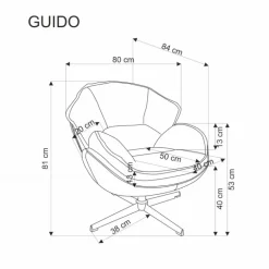 GUIDO lænestol - Grå