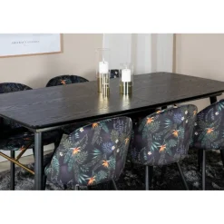 Guld Spisebordssæt - Sort og Messing