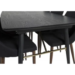 Guld t Spisebordssæt - Sort og Messing