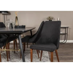 Guld t Spisebordssæt - Sort og Messing