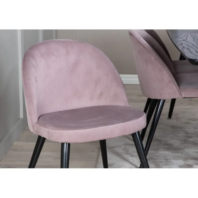 Guld t Spisebordssæt - Sort og Pink