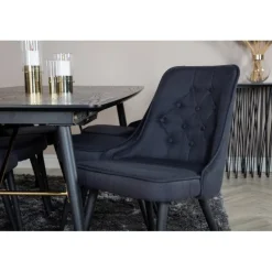 Guld t Spisebordssæt - Sort og Messing