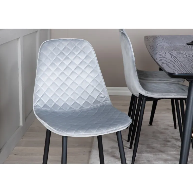 Guld t Spisebordssæt - Sort og Grå