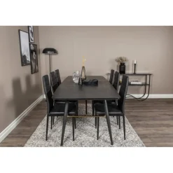 Guld t Spisebordssæt - Sort og Messing